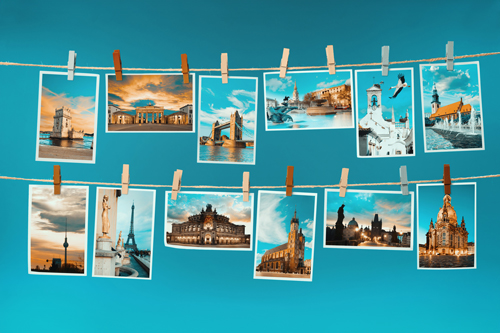 Fotokalender: mehrere Fotos auf einer Seite