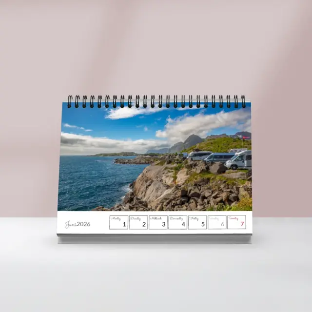 A5-Kalender als Wochenkalender mit Tischaufsteller