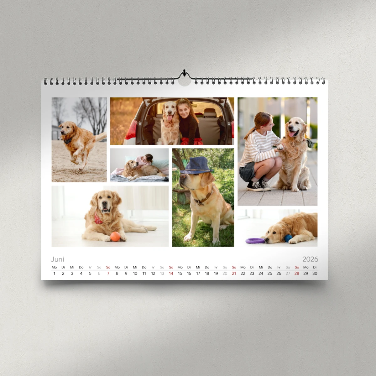 Fotocollage im Kalender