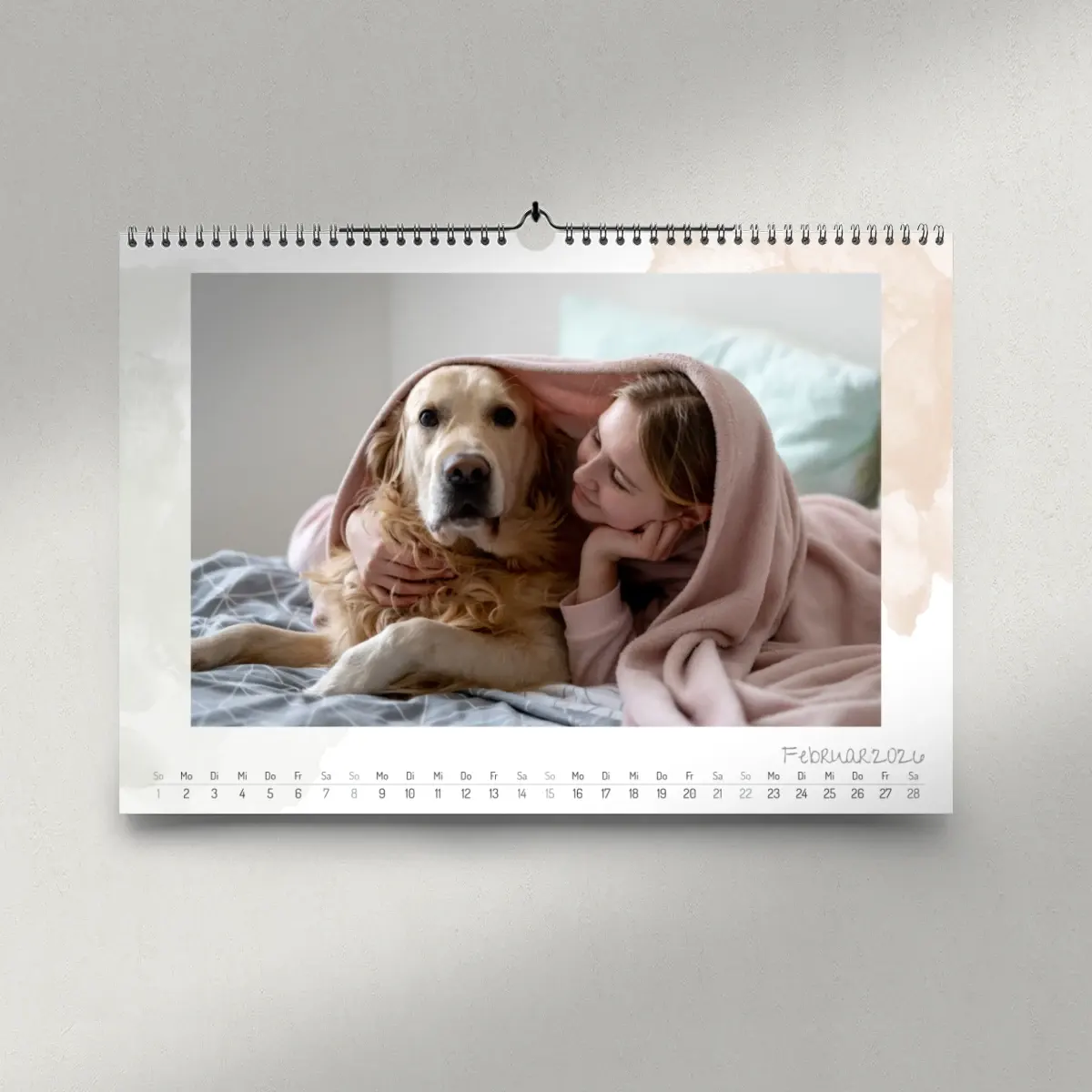 Wandkalender A4 Querformat mit Designvorlage gestalten