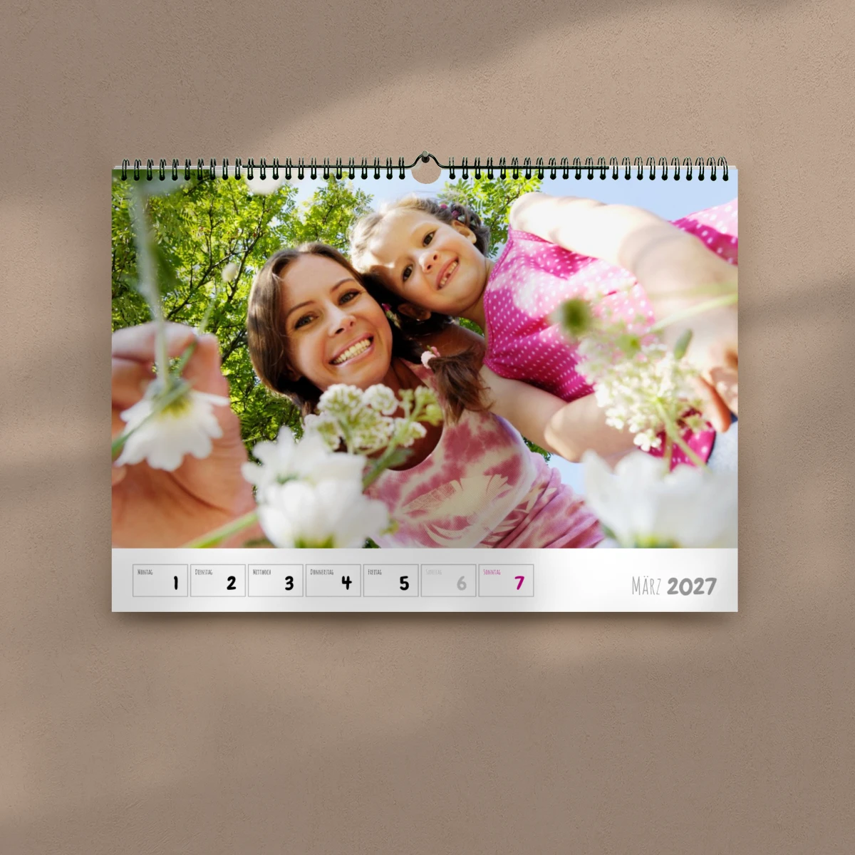 Jede Woche ein neues Familienfoto im Wochenkalender
