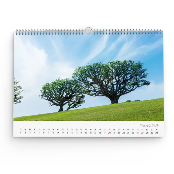 Fotokalender A2 Querformat mit Landschaftsmotiv