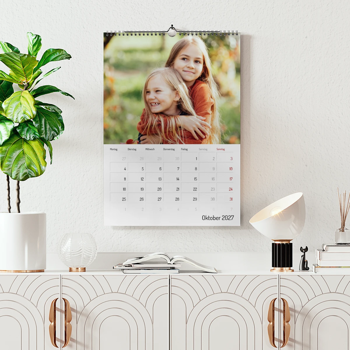 Monatskalender DIN A3 Hochformat mit Terminkalendarium