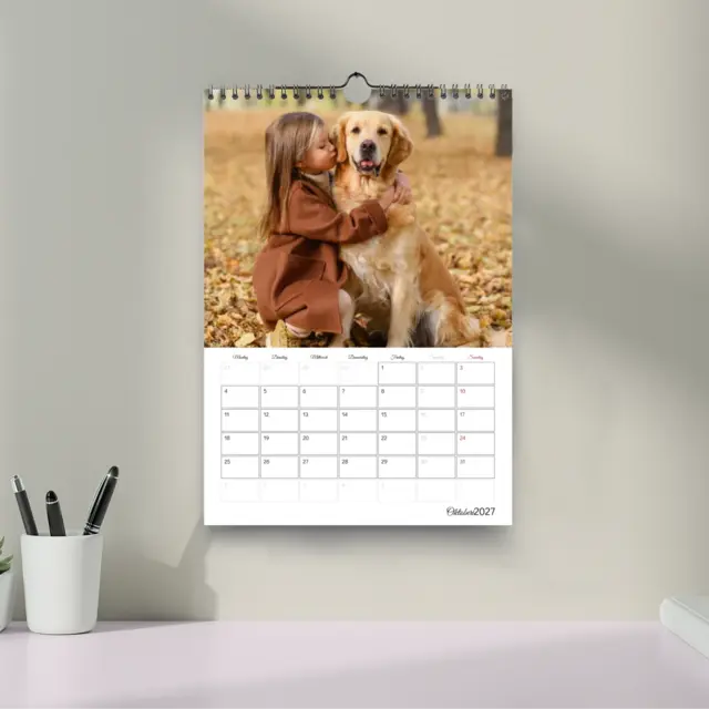 A4-Kalender Hochformat im klassischen Design mit Terminfunktion