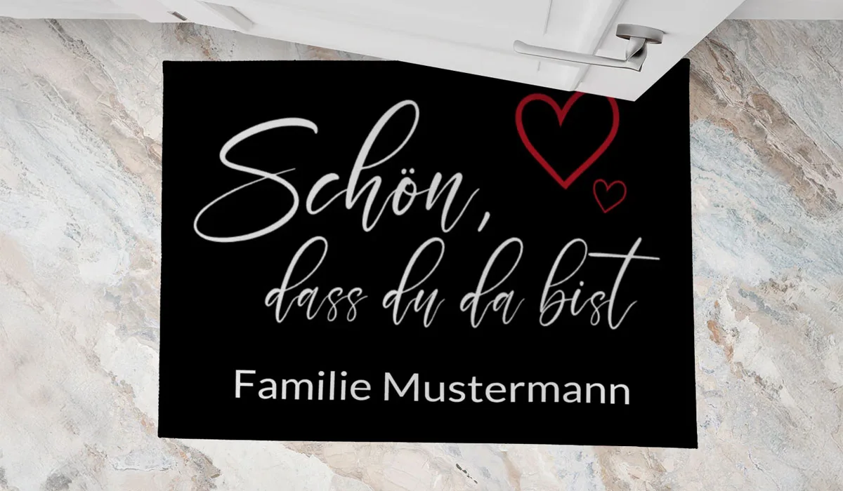 Bedruckte Fußmatte