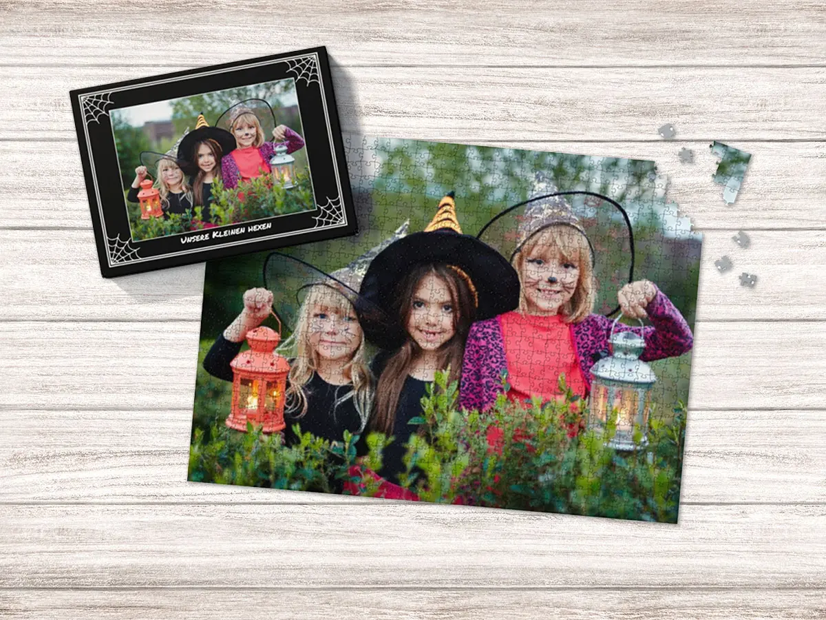 Fotopuzzle 1000 Teile mit Halloween-Schachtel gestalten