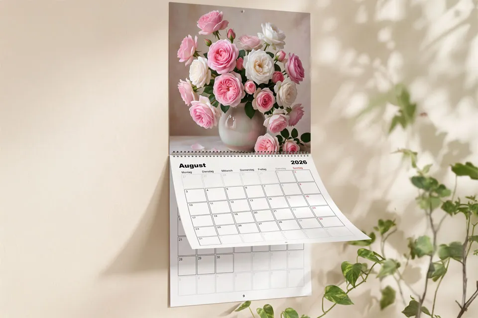 Blumenstraußkreationen im Klappkalender