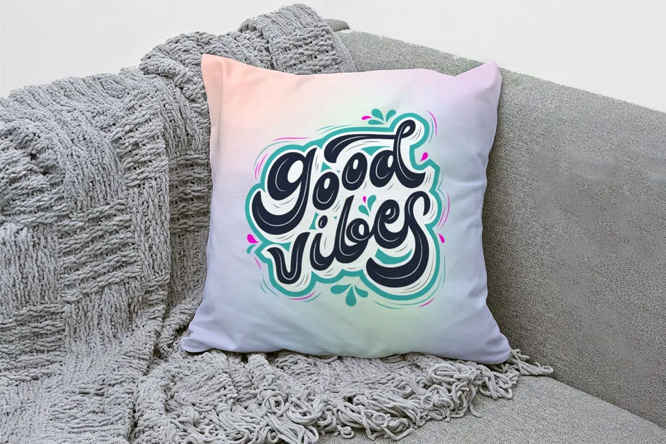 Samtkissen mit Motivationsspruch gestalten