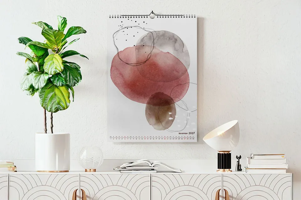 Mit Aquarellbildern Kalender gestalten
