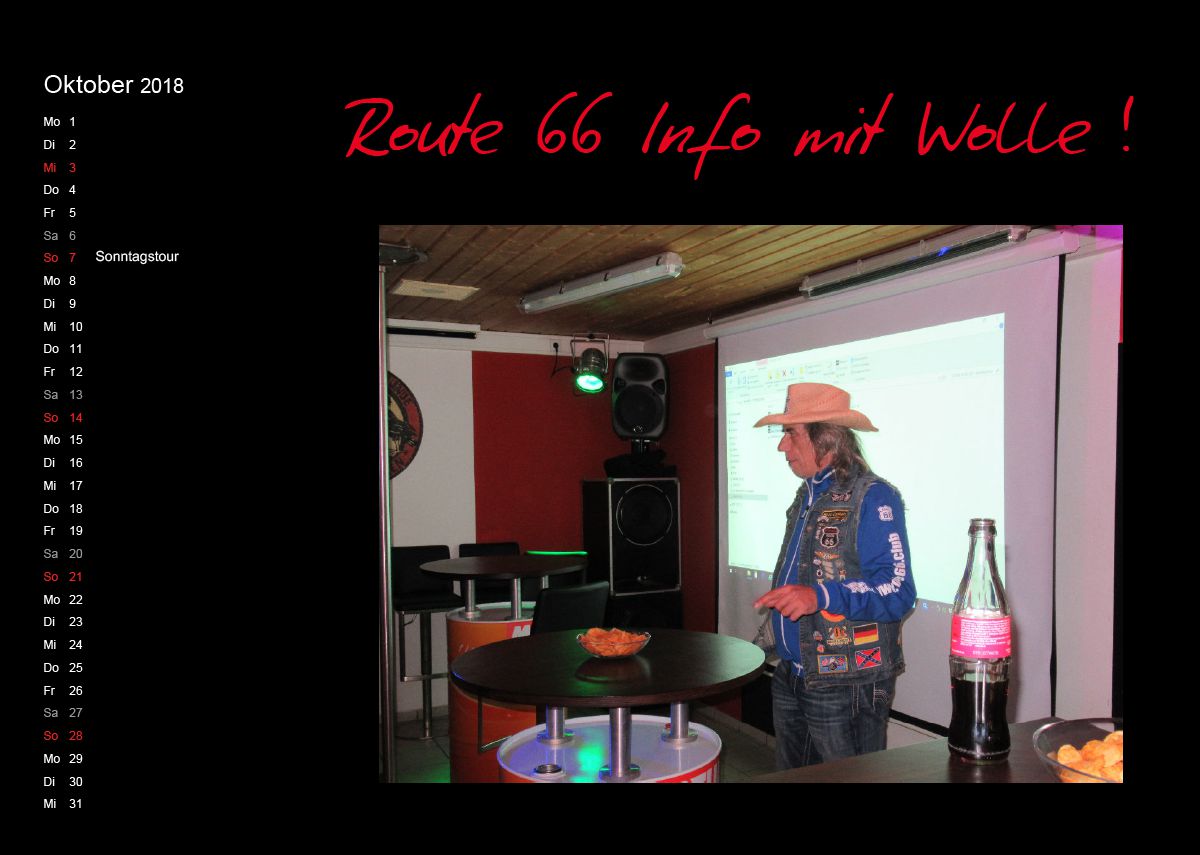 Motorradfreunde Kusterdingen Kalender 2018