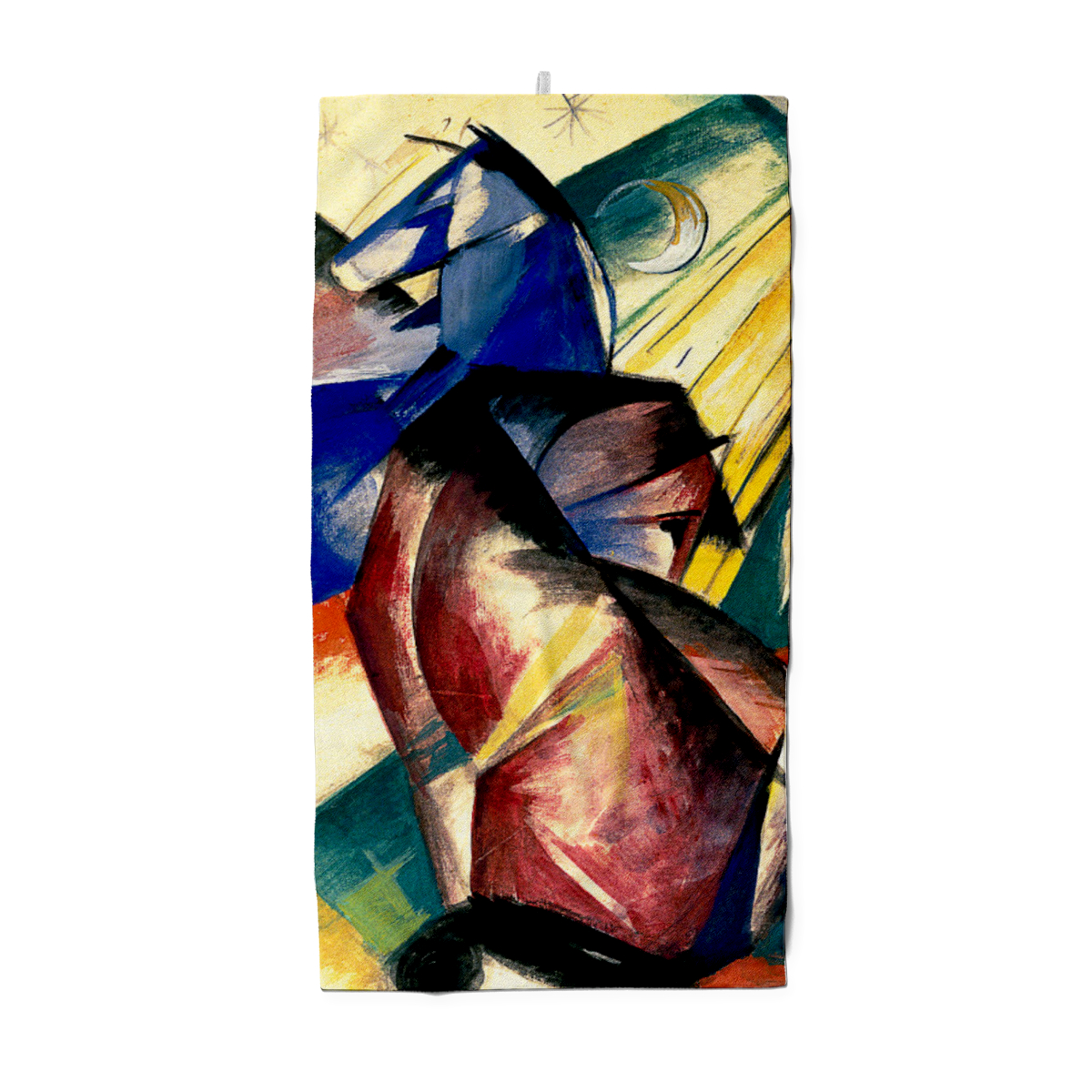 Handtuch Zwei Pferde rot und blau - Franz Marc