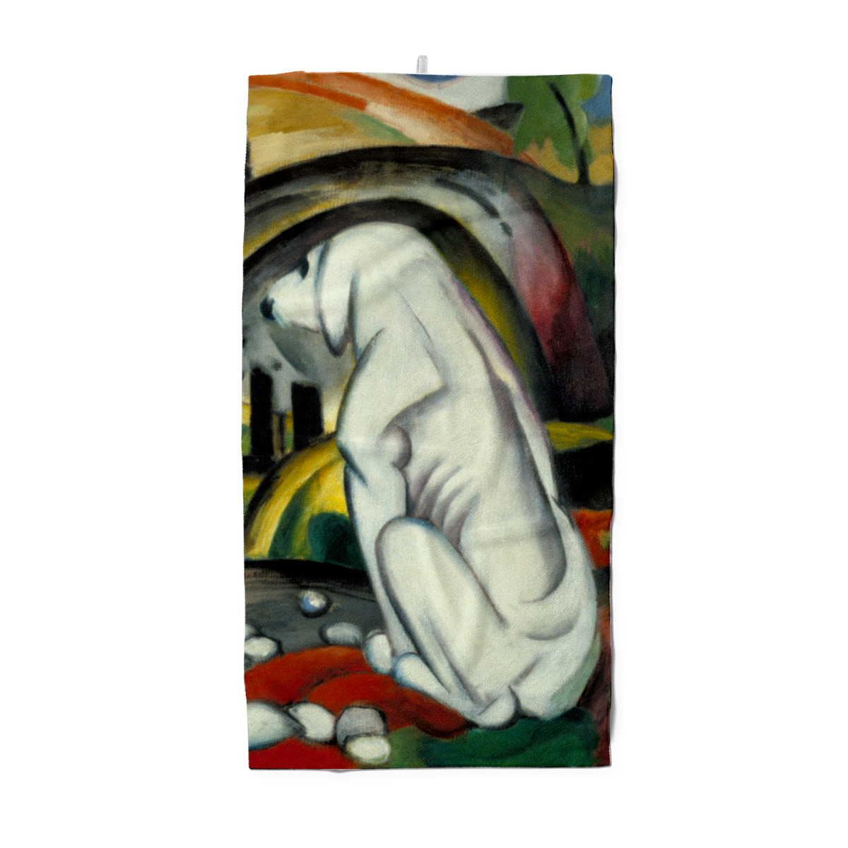 Badetuch Der weiße Hund - Franz Marc