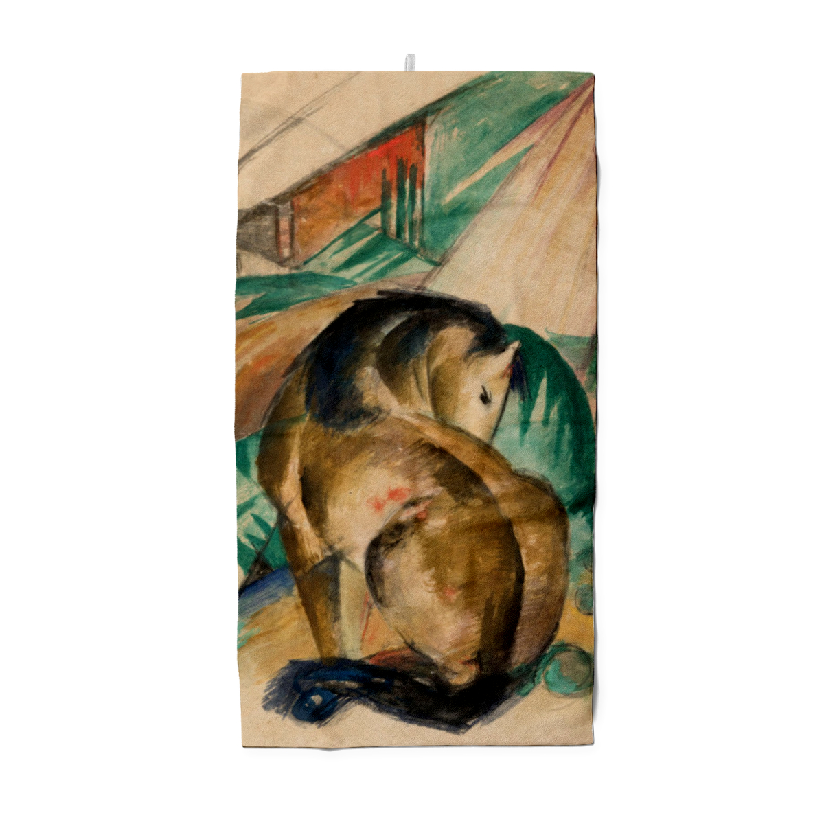 Handtuch Sitzendes Pferd - Franz Marc