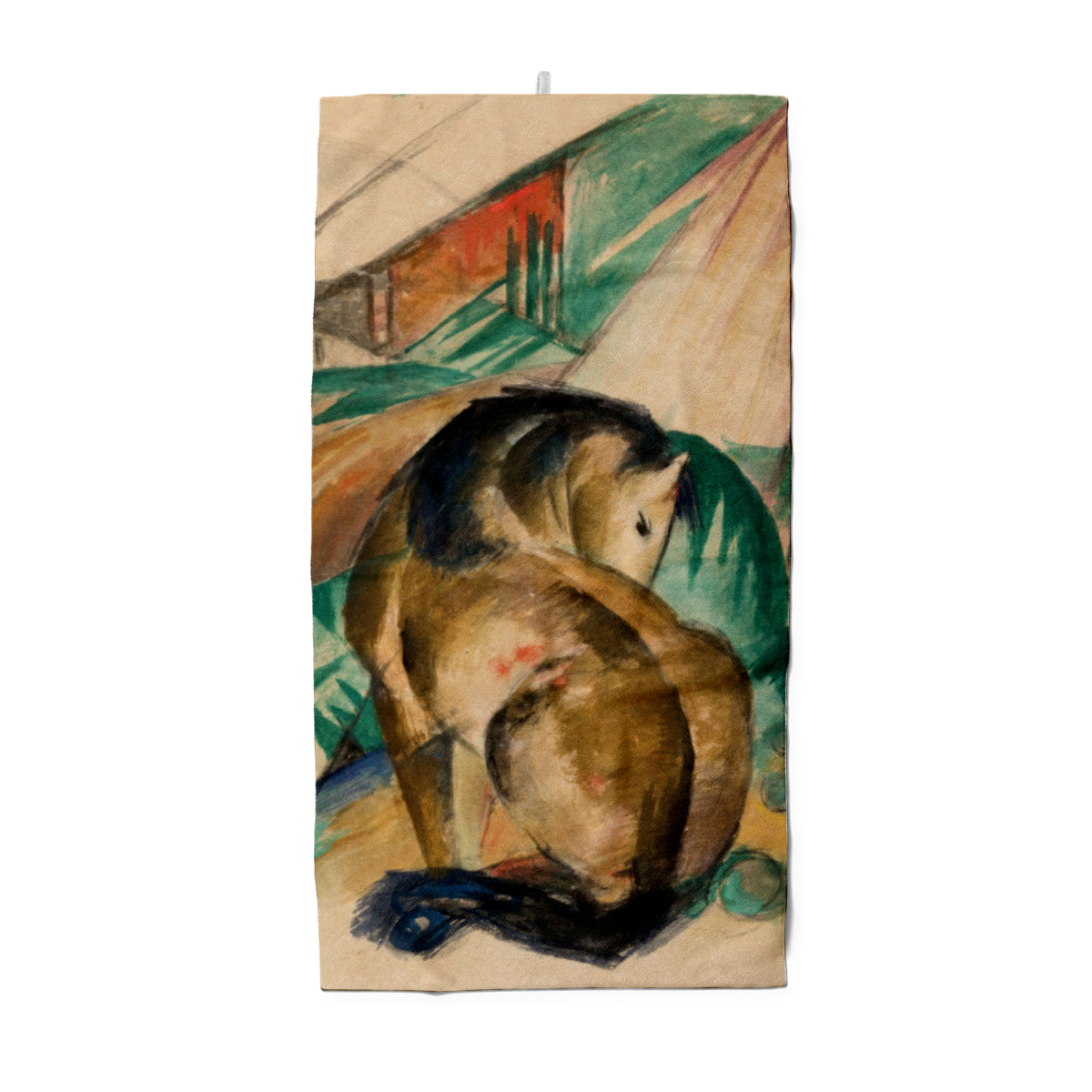 Duschtuch Sitzendes Pferd - Franz Marc