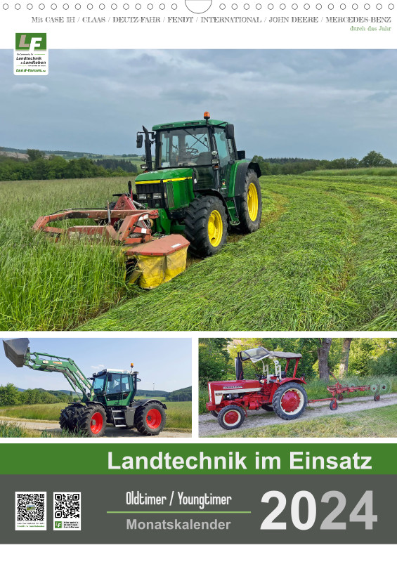 Landtechnik-Kalender 2024 / DIN-A3 Hochformat mit Terminfeld