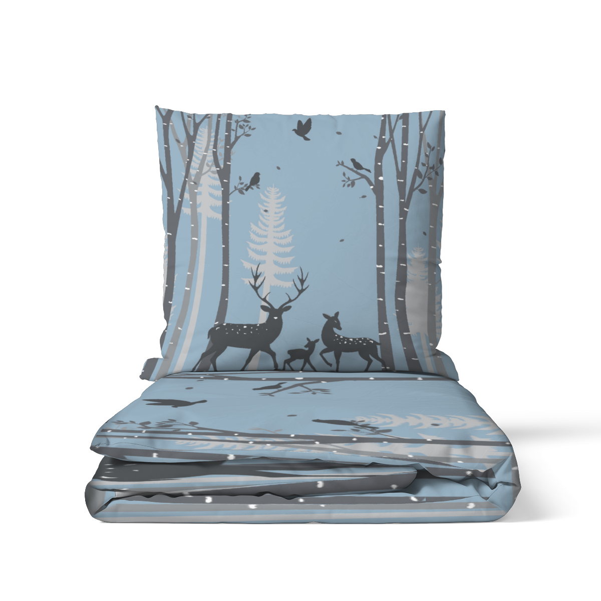 Bettwäsche-Set Woodland Wintertimes Baumwolle