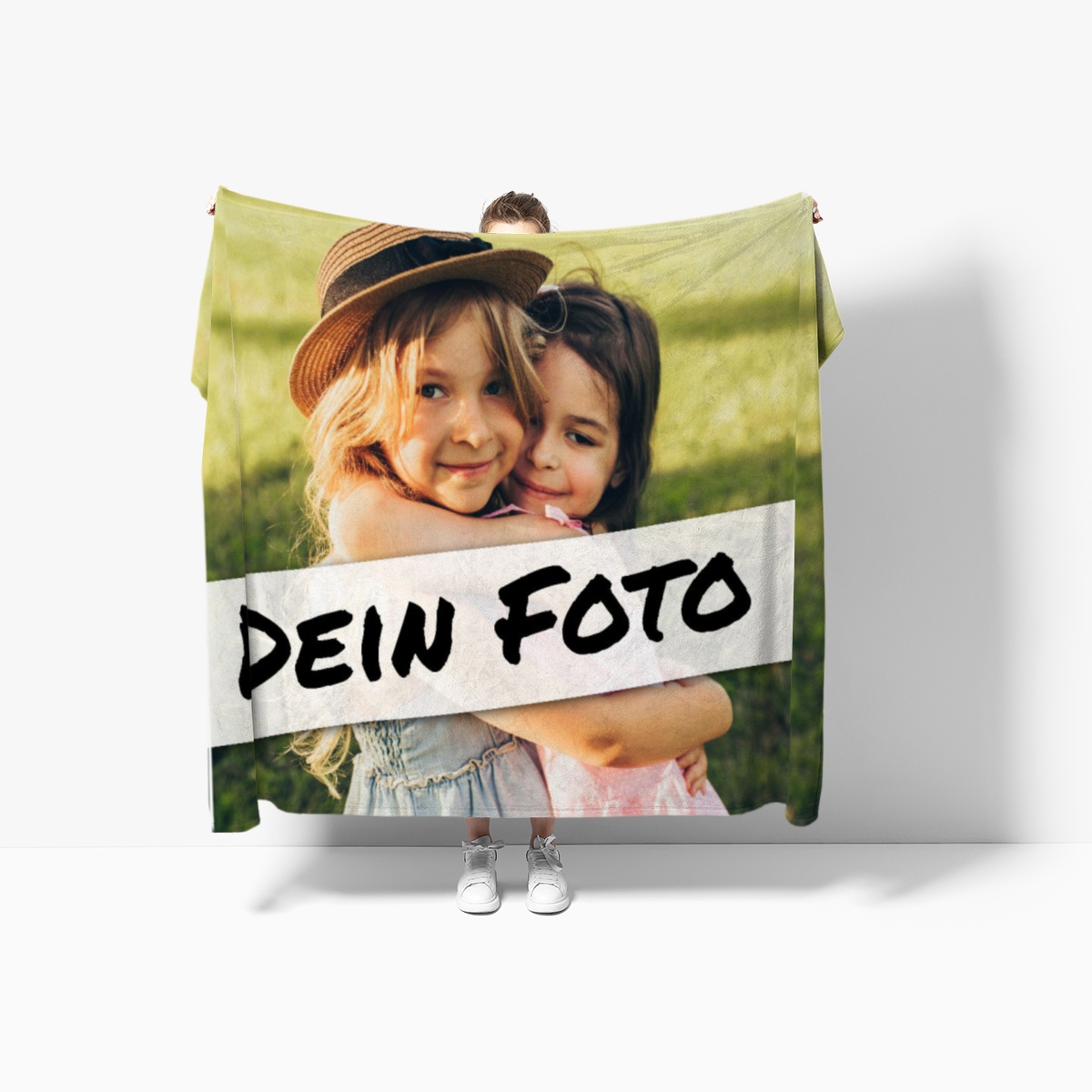 Personalisierte Kuscheldecke mit Foto - personalisierte Fotodecke - Kuscheldecke mit Ihrem Bild - Fotodecke selbst gestalten - Decke Querformat 200 x 140 cm 1 Foto Design 200 x 140 cm