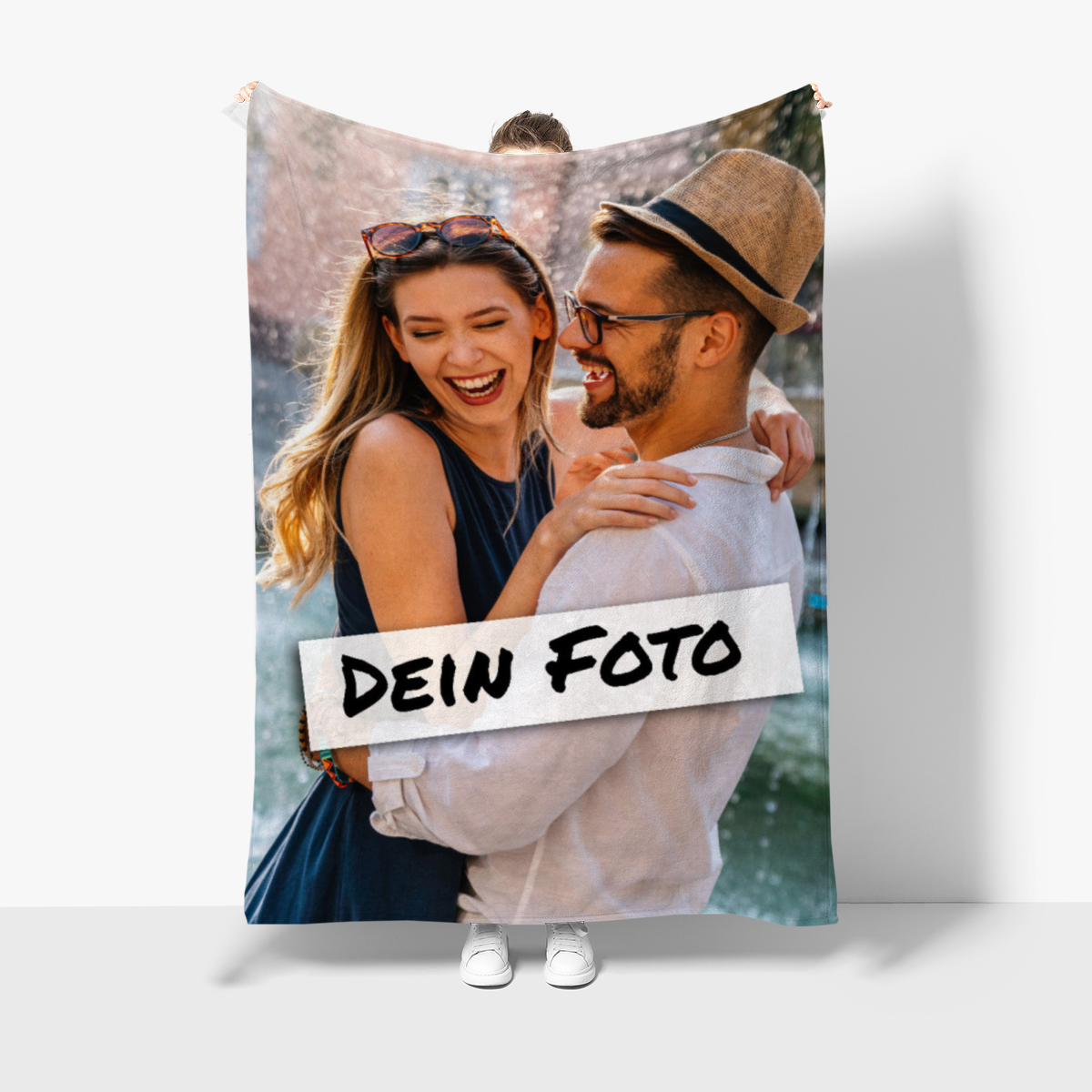Personalisierte Kuscheldecke mit Foto - personalisierte Fotodecke - Kuscheldecke mit Ihrem Bild - Fotodecke selbst gestalten 1 Foto Design 140 x 200 cm
