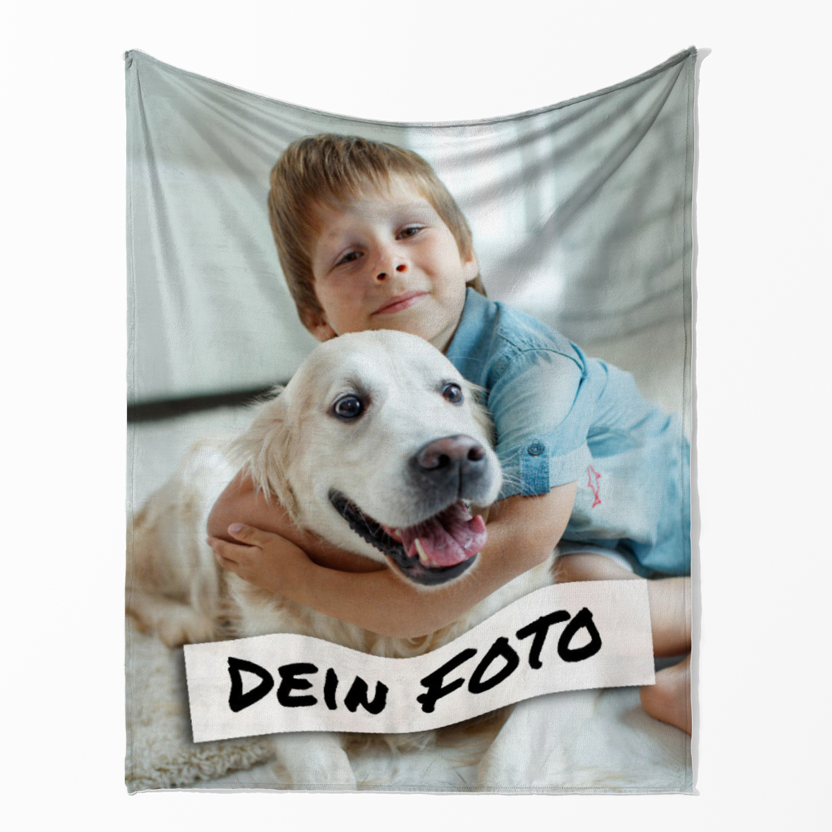 Personalisierte Kuscheldecke mit Foto - personalisierte Fotodecke - Kuscheldecke mit Ihrem Bild - Fotodecke selbst gestalten - Decke Hochformat 125 x 155 cm 1 Foto Design 125 x 155 cm