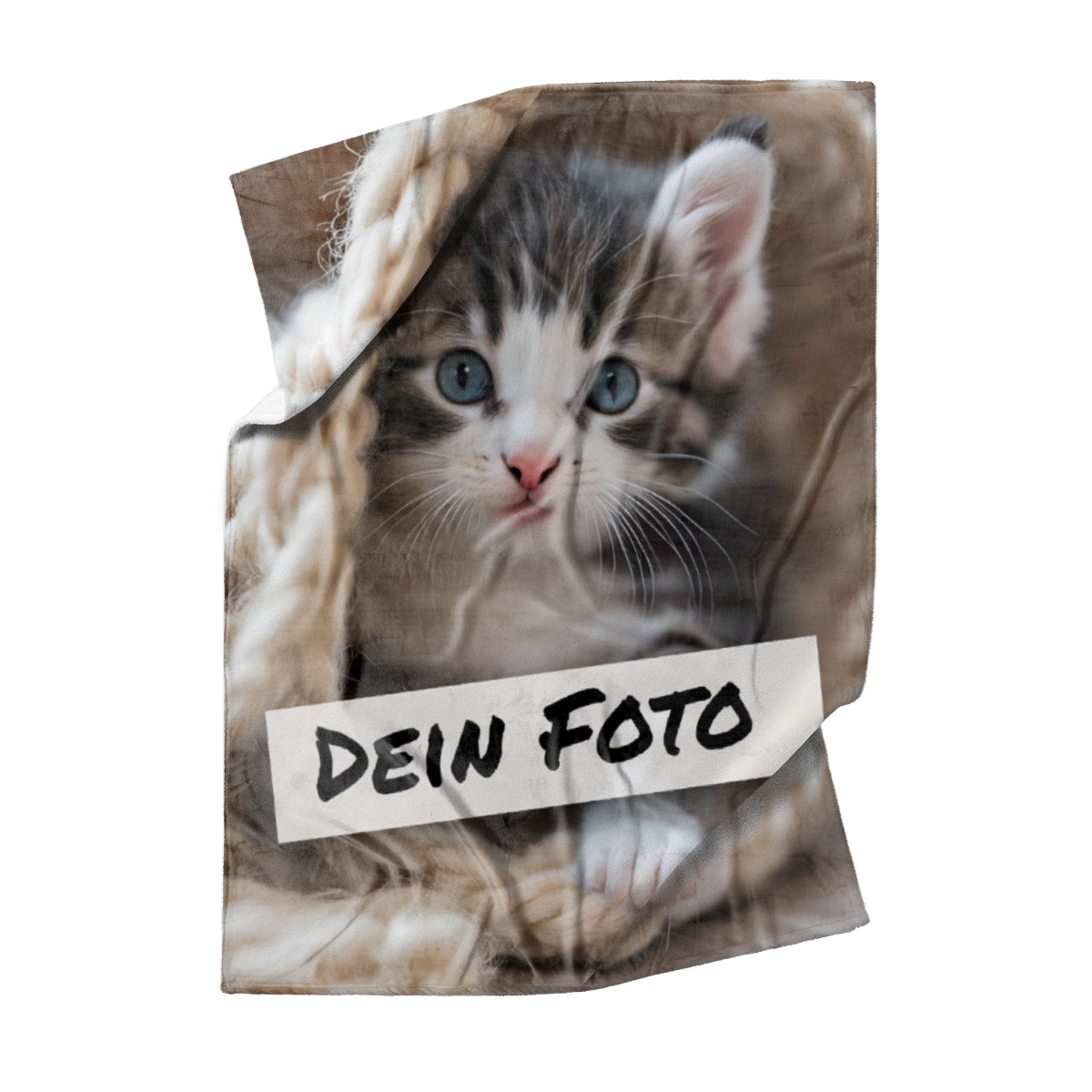 Personalisierte Kuscheldecke mit Foto - personalisierte Fotodecke - Kuscheldecke mit Ihrem Bild - Fotodecke selbst gestalten - Decke Hochformat 75 x 100 cm 1 Foto Design 75 x 100 cm