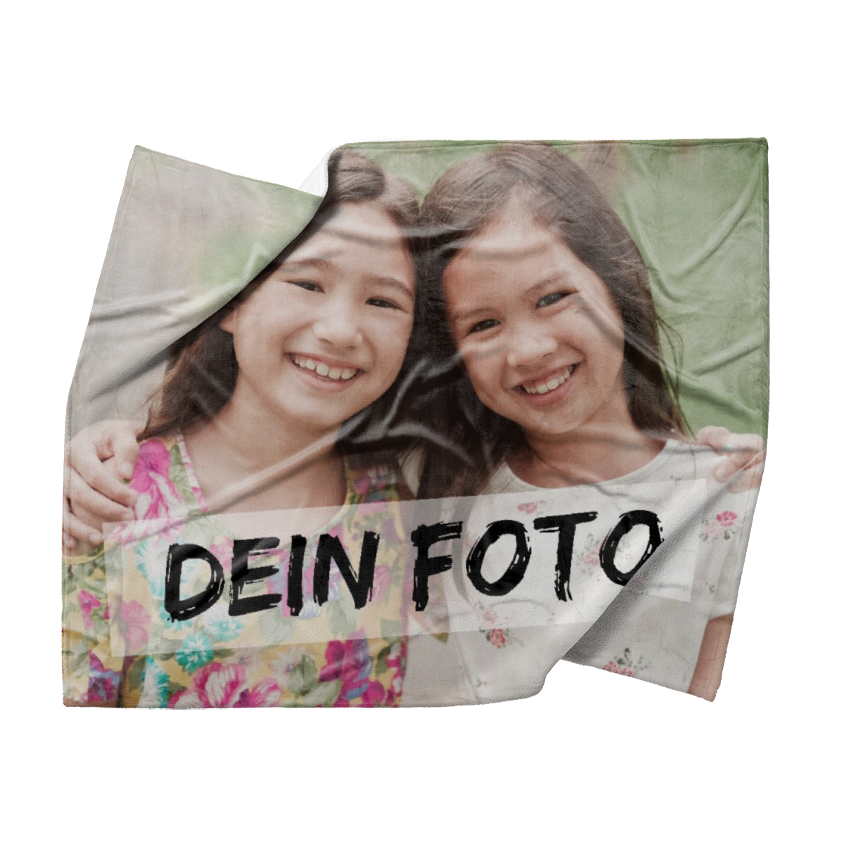 Personalisierte Kuscheldecke mit Foto - personalisierte Fotodecke - Kuscheldecke mit Ihrem Bild - Fotodecke selbst gestalten - Decke Querformat 155 x 125 cm 1 Foto Design 125 x 155 cm