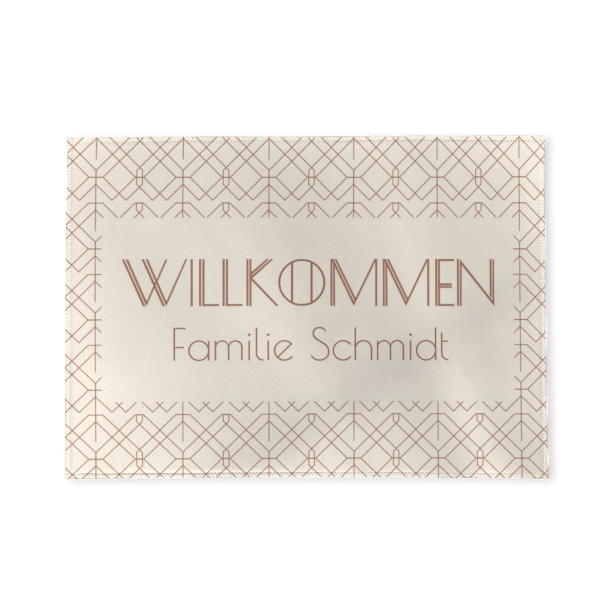 Fußmatte personalisiert Vintage Chic - Geschenkidee für Familie, Paare, zum Einzug - Türvorleger mit Namen bedruckt Vintage Chic 70 x 50 cm