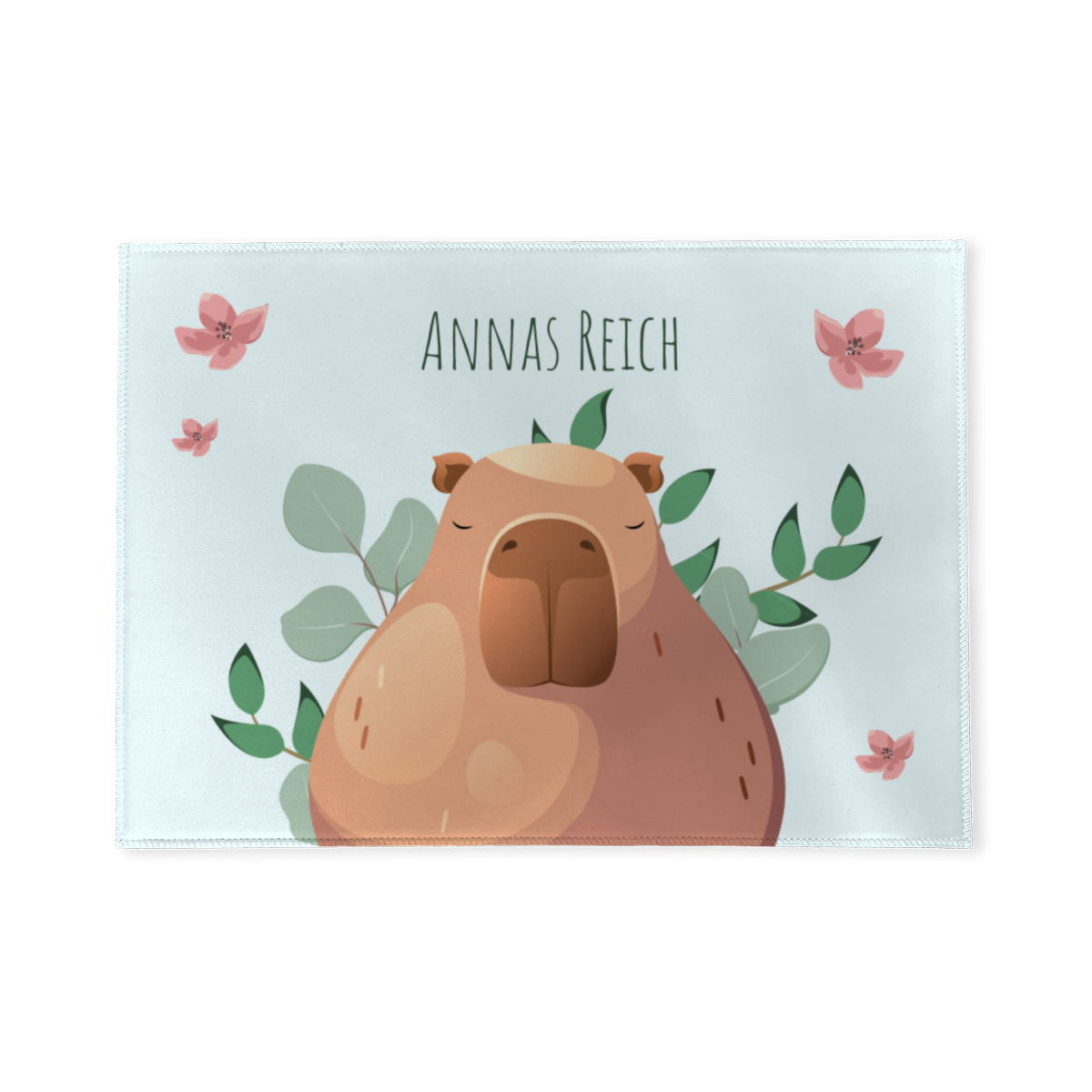 Fußmatte Capybara mit Namen personalisiert - Kinderzimmer Capy