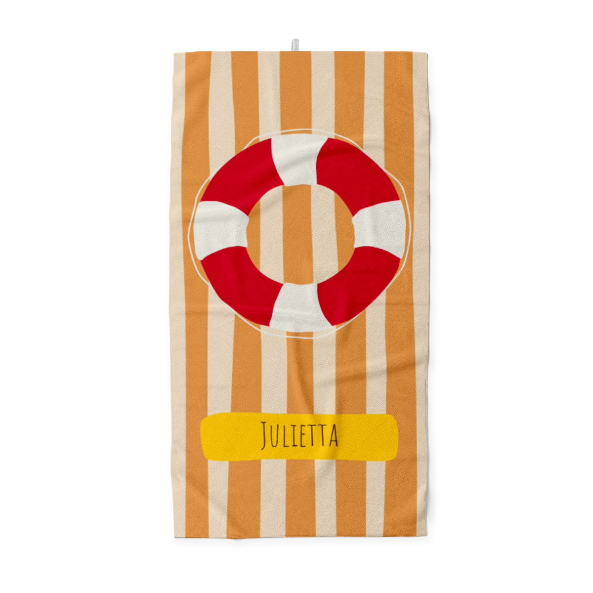 Handtuch Sommer - mit Namen personalisierbar - personalisiertes Namens-Handtuch mit Wunschtext -