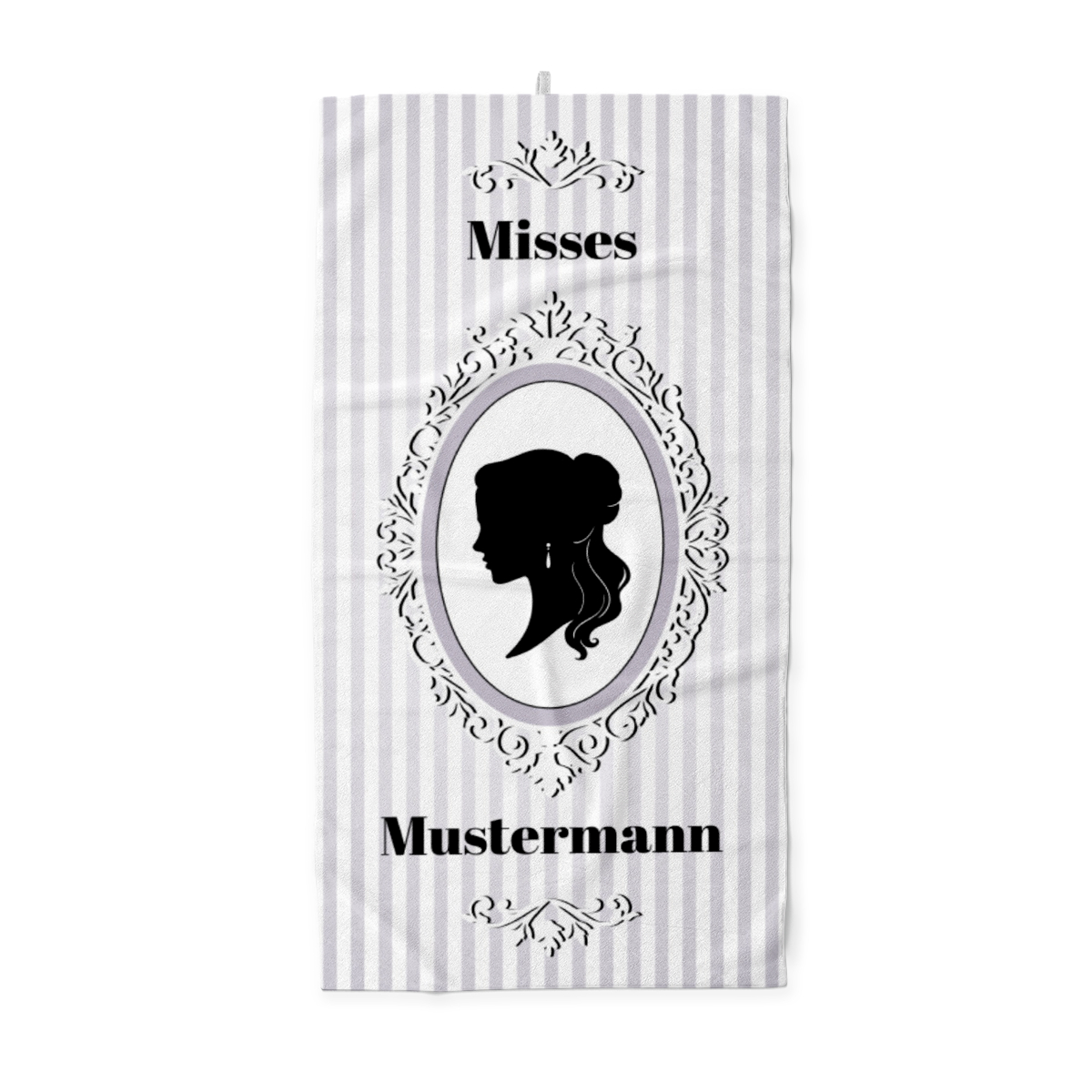 Misses Vintage - personalisiertes Namens-Handtuch mit Wunschtext - Geschenkidee Hochzeit, Paar