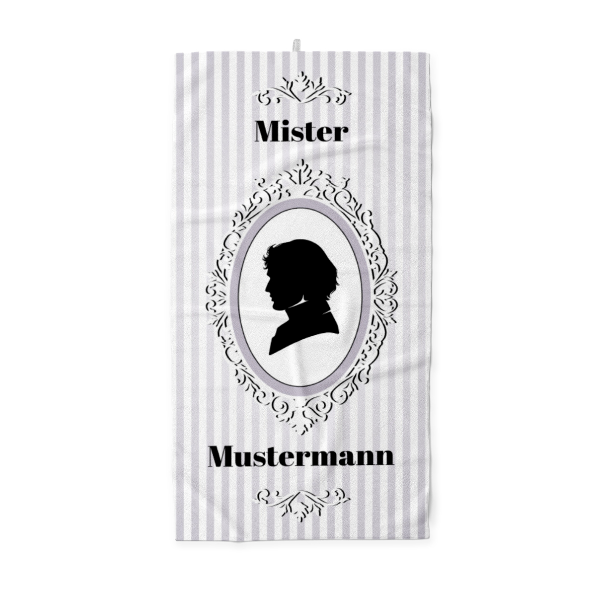 Mister Vintage - personalisiertes Namens-Handtuch mit Wunschtext - Geschenkidee Hochzeit, Paar
