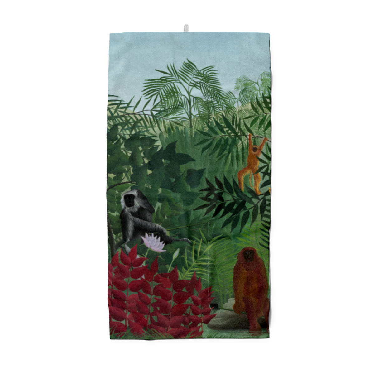 Handtuch Tropenwald mit Affen - Henri Rousseau