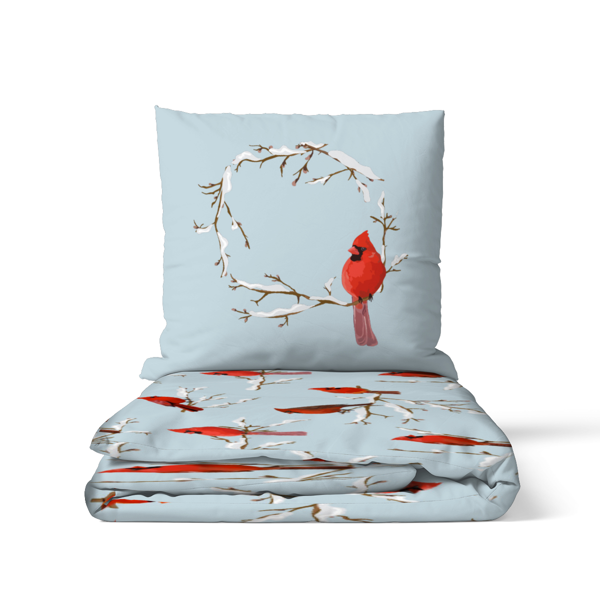 Bettwäsche-Set Winterbirds Mikrofaser