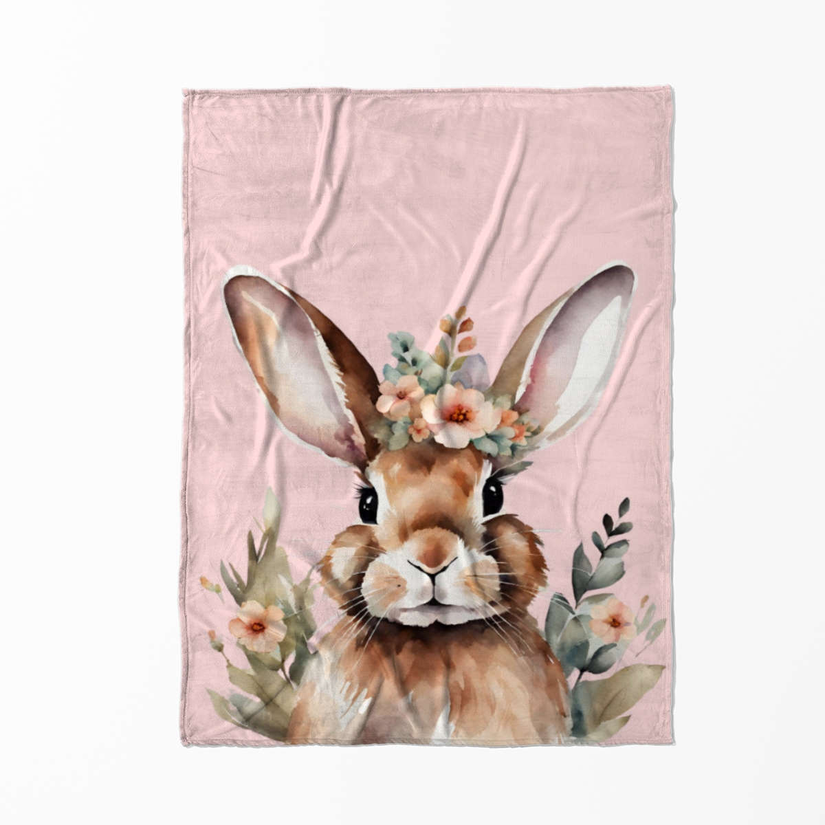 Wohndecke Hase mit Blümchen