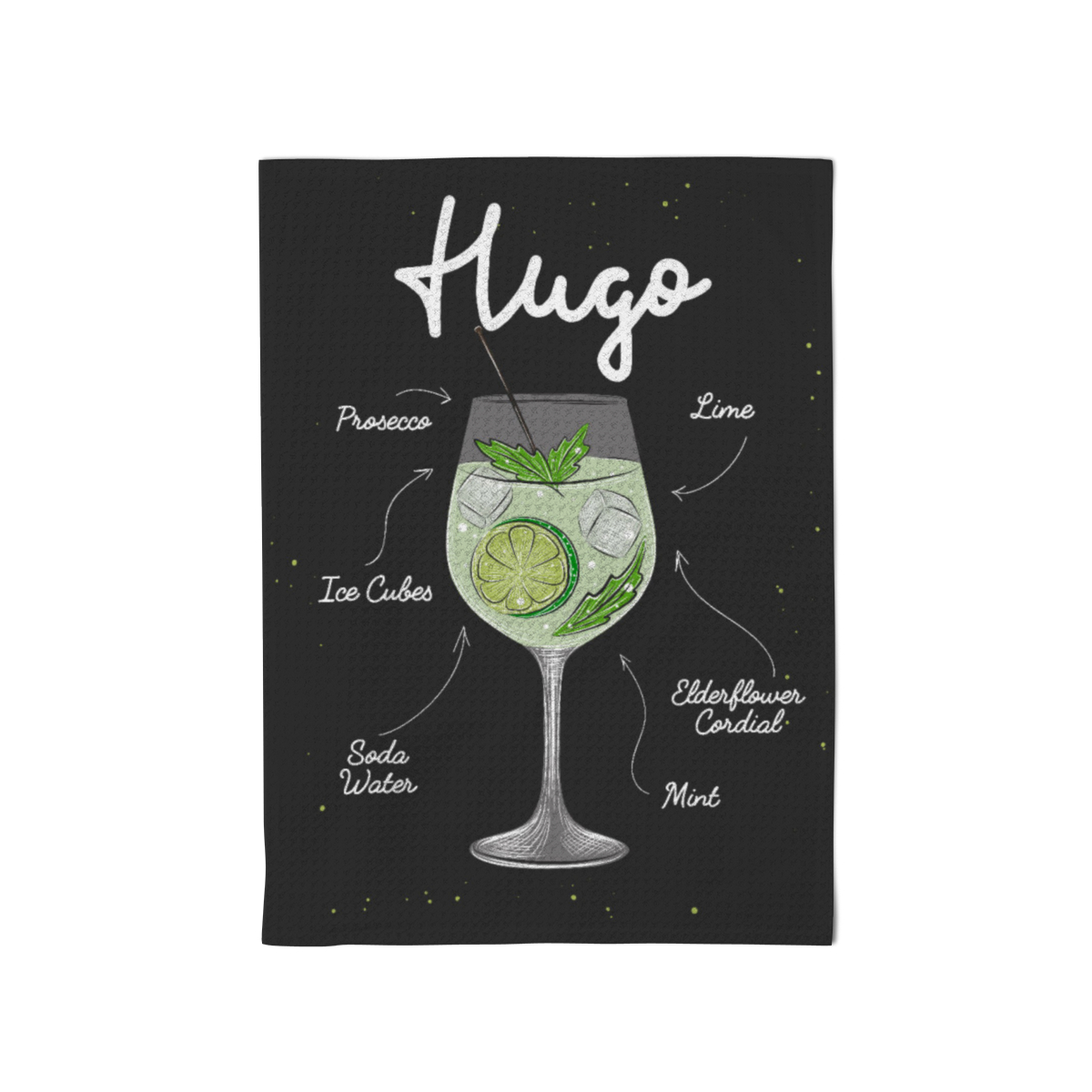Geschirrtuch Hugo Cocktail