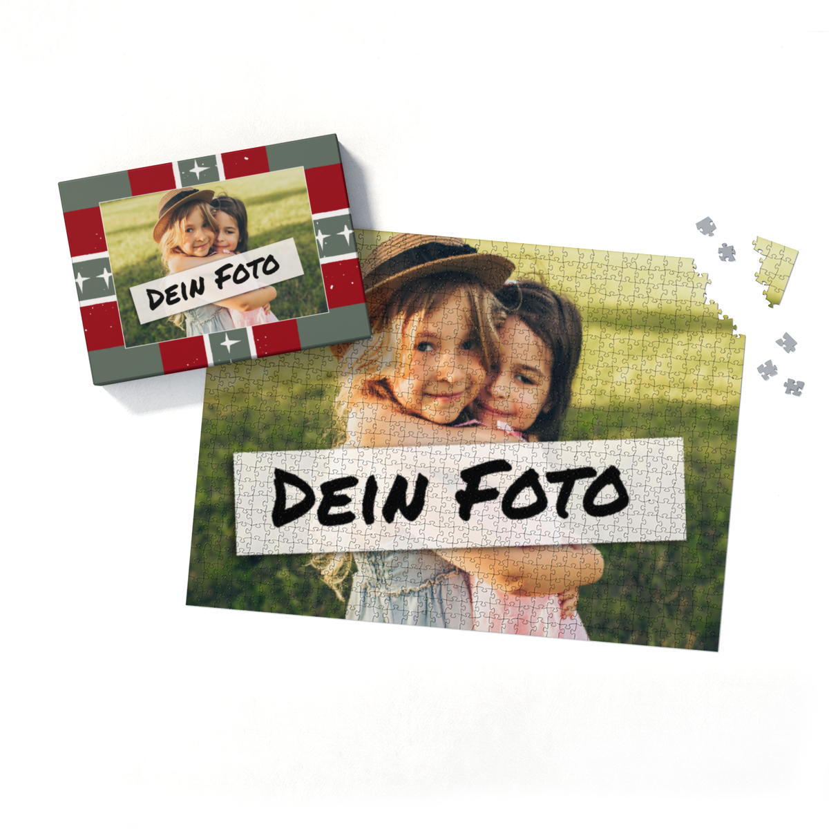 Fotopuzzle mit eigenem Bild - Puzzle selbst gestalten 1000 Teile Querformat - Schachtel Xmas - mit Foto personalisiert - Geschenk Weihnachten