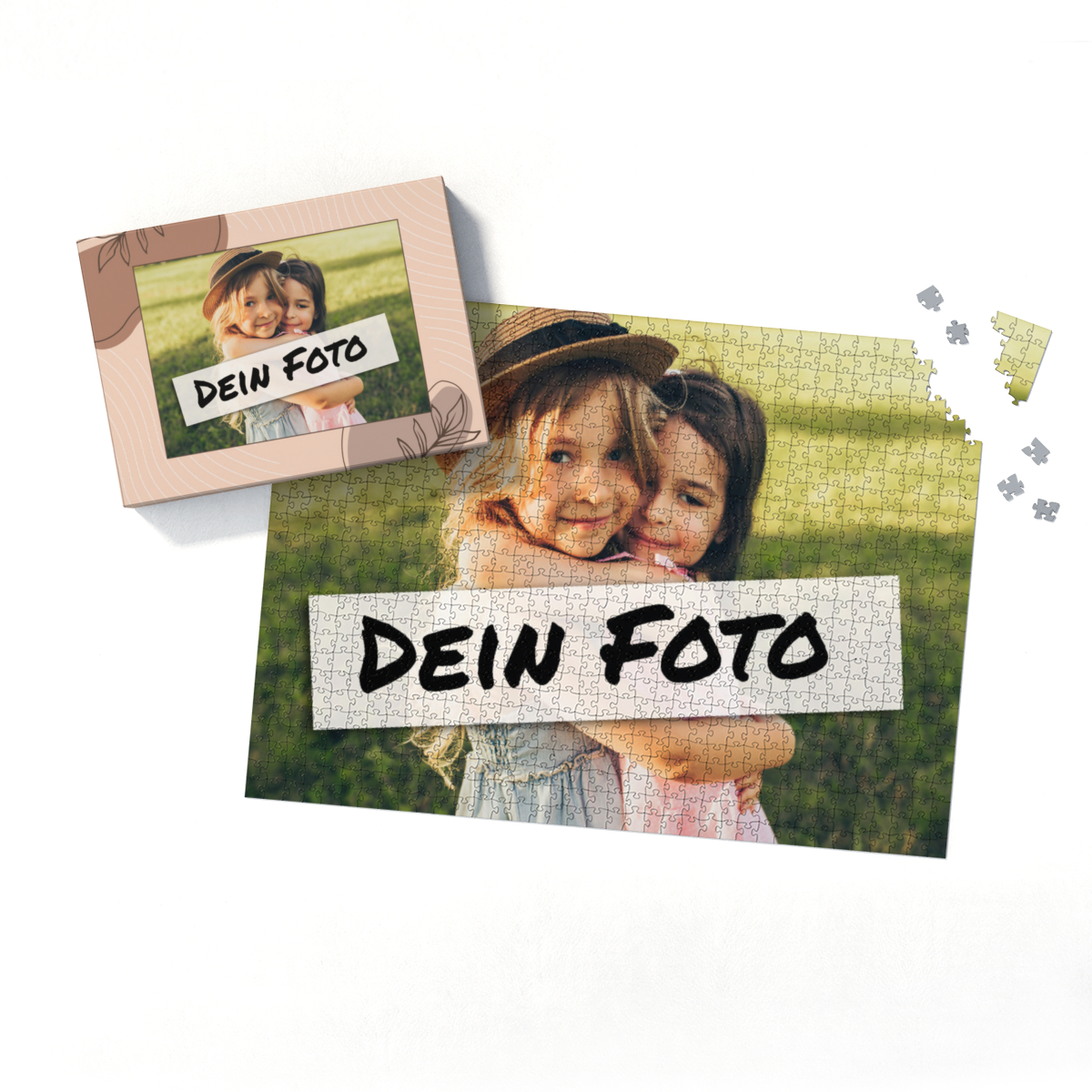Fotopuzzle mit eigenem Bild - Fotopuzzle selbst gestalten 2000 Teile - Schachtel Herbstblätter - 2000 Teile Puzzle mit Foto - Geschenk Geburtstag Herbstblätter 2000 Teile Quer