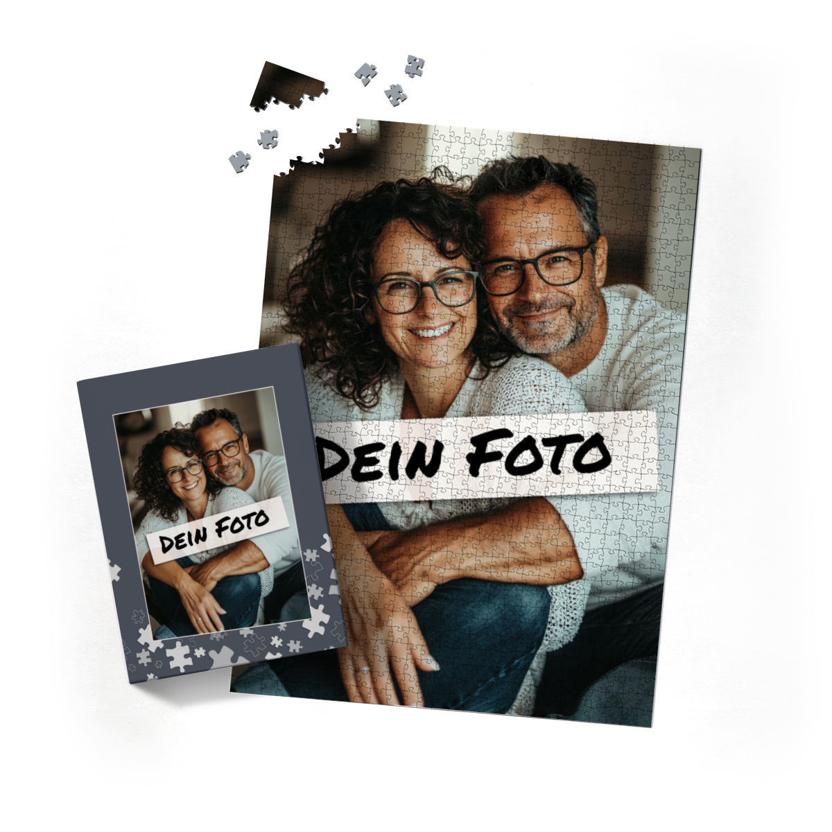 Fotopuzzle mit eigenem Bild - Puzzle selbst gestalten 1000 Teile Hochformat - Schachtel Puzzleteile - Geschenk Geburtstag - Puzzle 1000 Teile Hoch