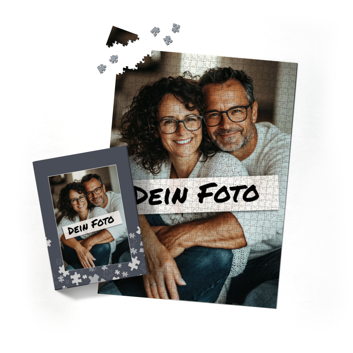 Fotopuzzle mit eigenem Bild - Puzzle selbst gestalten 2000 Teile Hochformat - Schachtel Puzzleteile - Geschenk Geburtstag