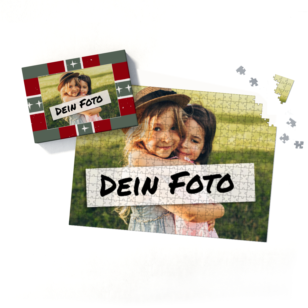 Fotopuzzle 500 Teile personalisiert Weihnachten - Schachtel Xmas