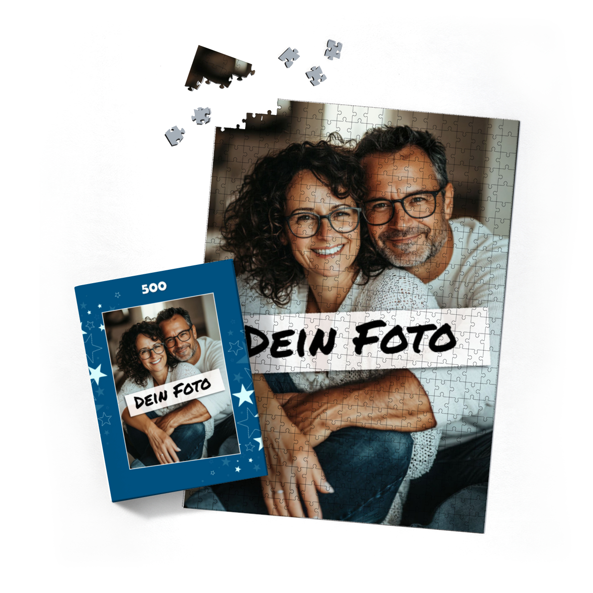 Fotopuzzle personalisiert 500 Teile Hoch Sterne