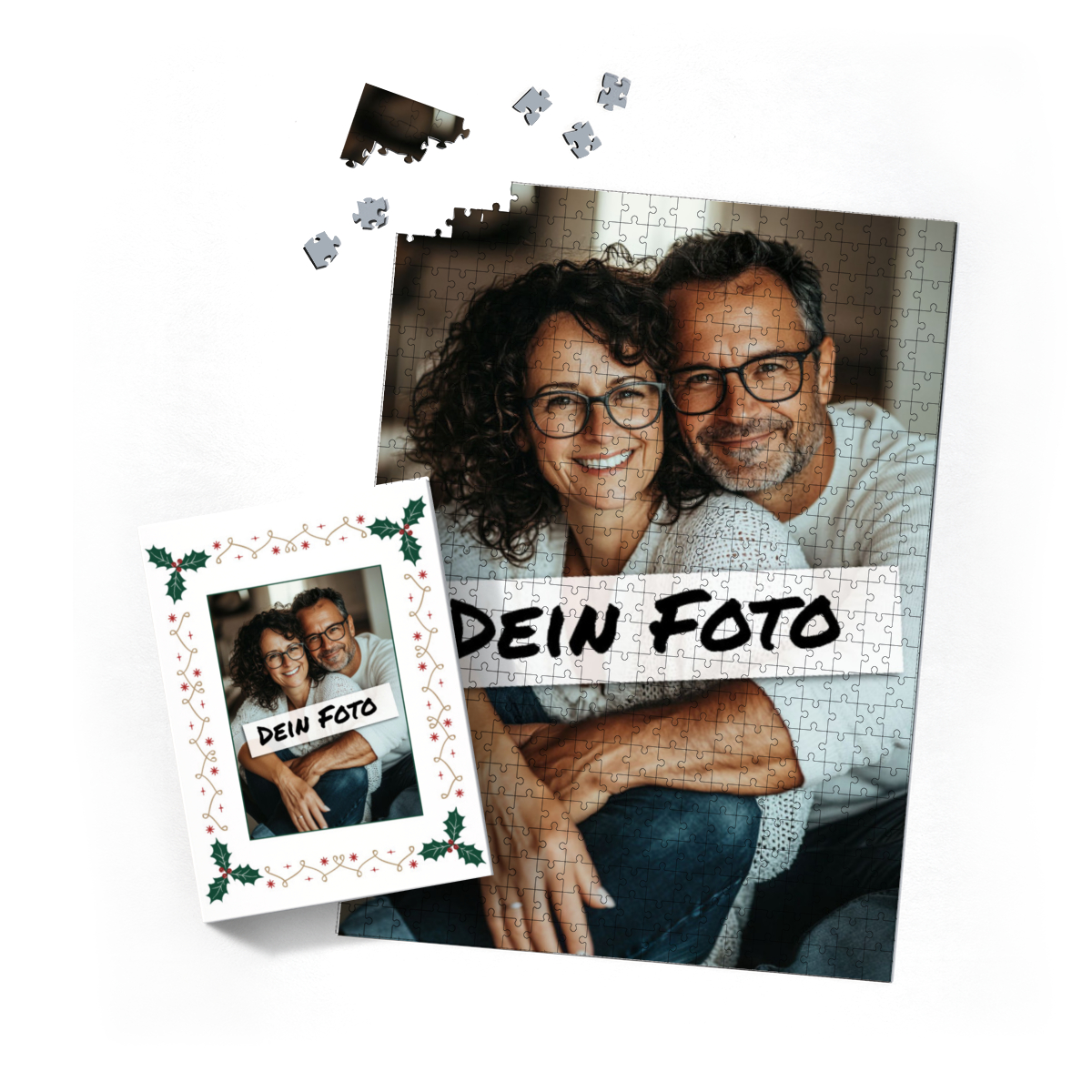 Fotopuzzle personalisiert 500 Teile Hoch Weihnachtsbordüre