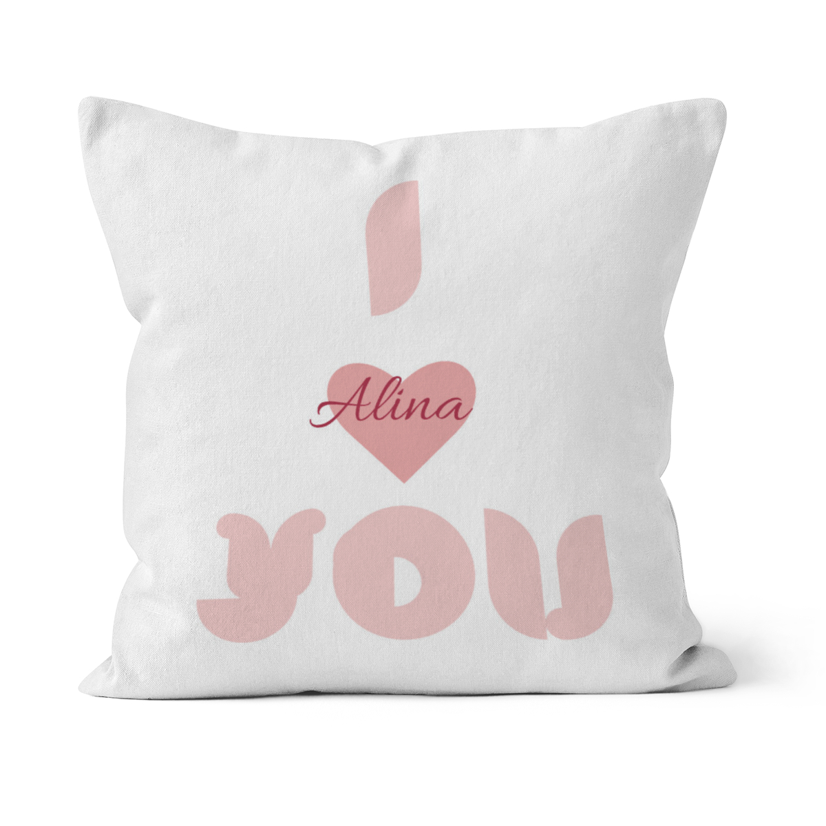 Samtkissenbezug I love you - mit Namen personalisierbar - Geschenkidee Valentinstag Love rose 40 x 40 cm