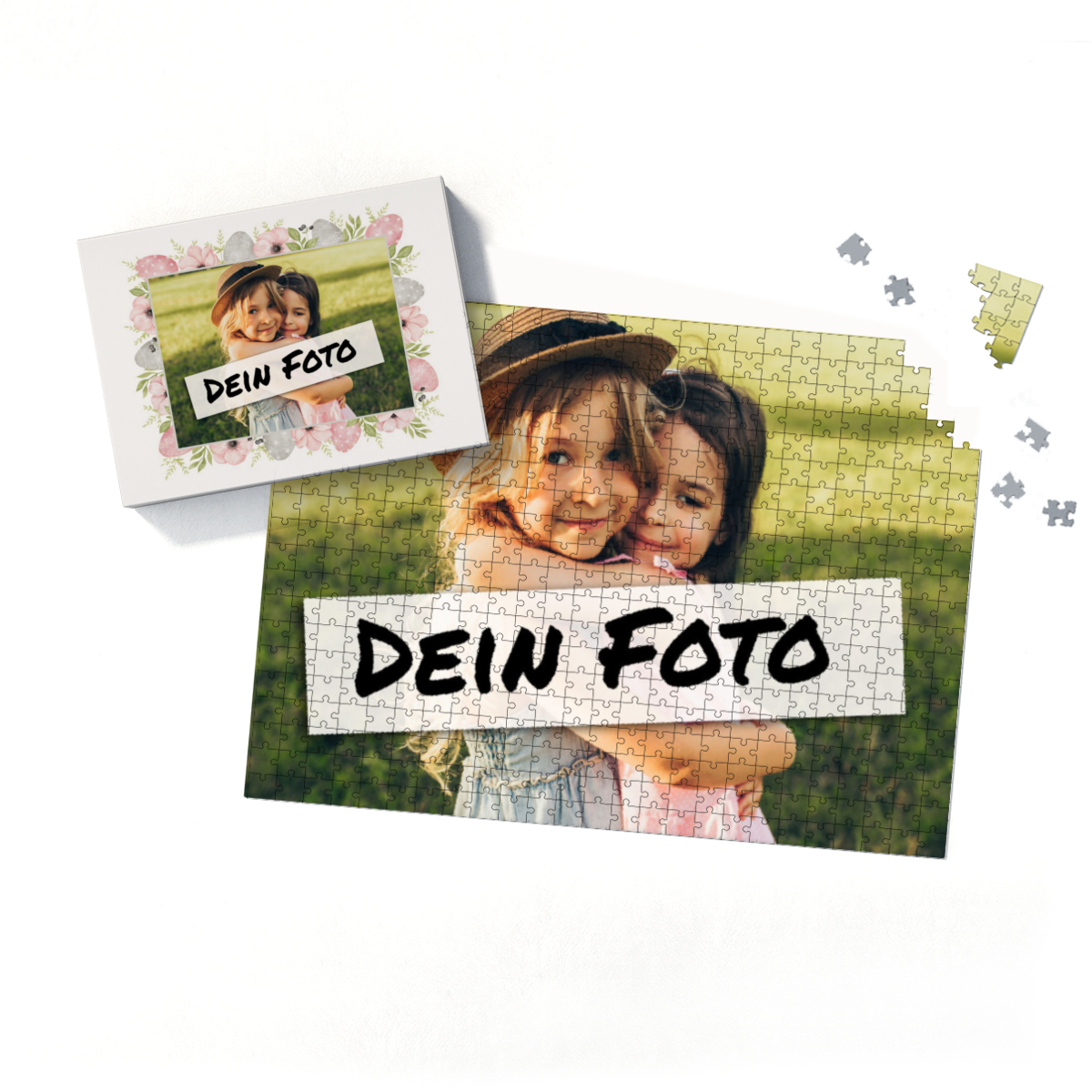 Fotopuzzle 500 Teile personalisiert Ostern - Box Osterblumen
