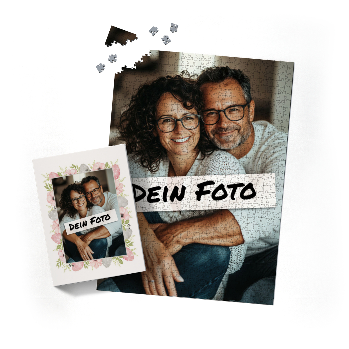 Fotopuzzle mit eigenem Bild - Fotopuzzle selbst gestalten 2000 Teile Hochformat - Schachtel Osterblumen - Puzzle mit Foto personalisiert - Geschenk Ostern Osterblumen 2000 Teile Hoch