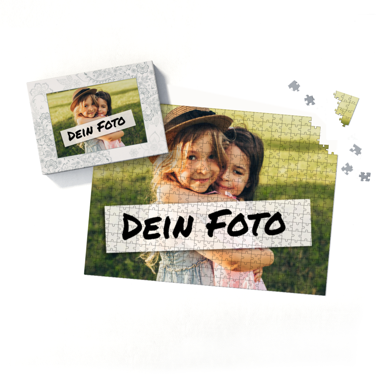 Fotopuzzle 500 Teile Quer personalisiert - Box Floral Ornaments