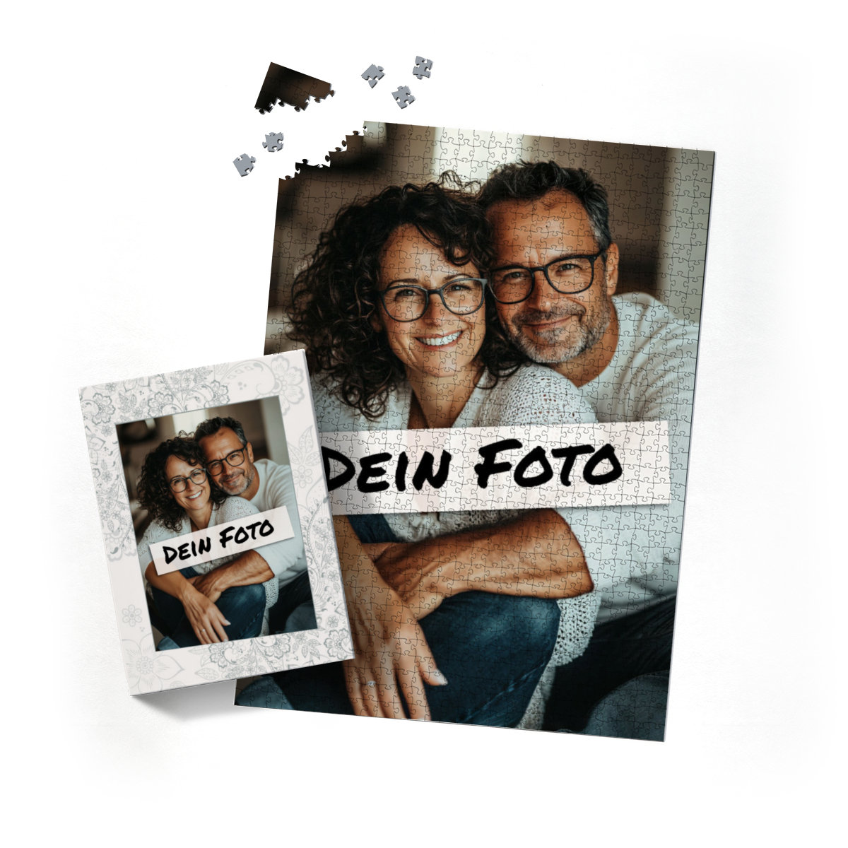 Fotopuzzle mit eigenem Bild - Fotopuzzle selbst gestalten 2000 Teile Hochformat - Schachtel Floral Ornaments - Puzzle mit Foto personalisiert - Geschenk Geburtstag Floral Ornaments 2000 Teile Hoch