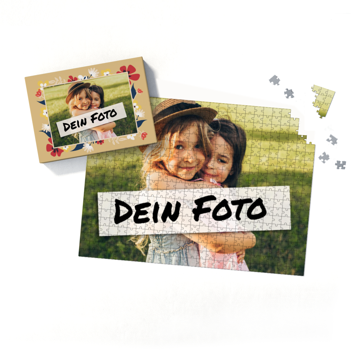 Fotopuzzle 500 Teile personalisiert mit Foto - Box Flowers