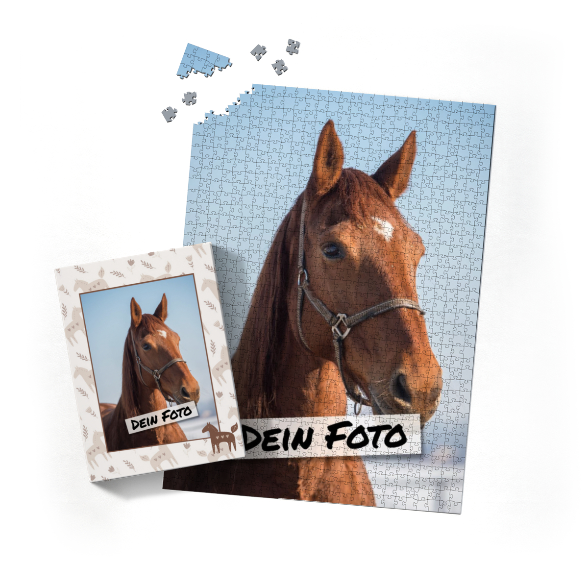 Fotopuzzle personalisiert 2000 Teile Hoch - Skandipferde