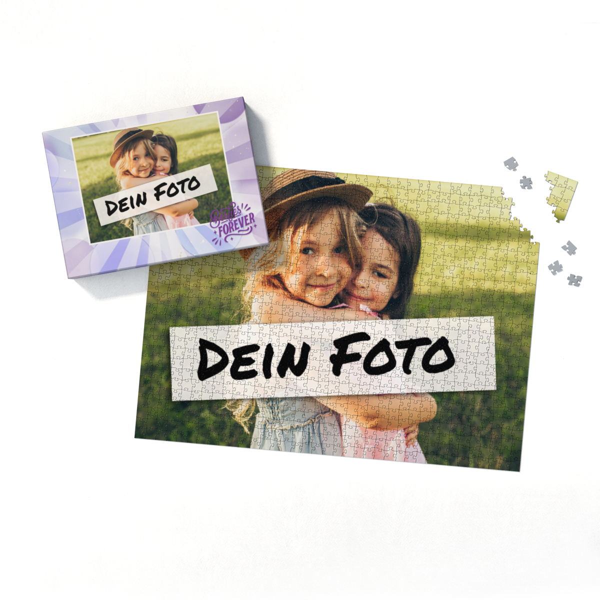 Fotopuzzle 2000 Teile personalisiert Erwachsene - Schachtel Besties