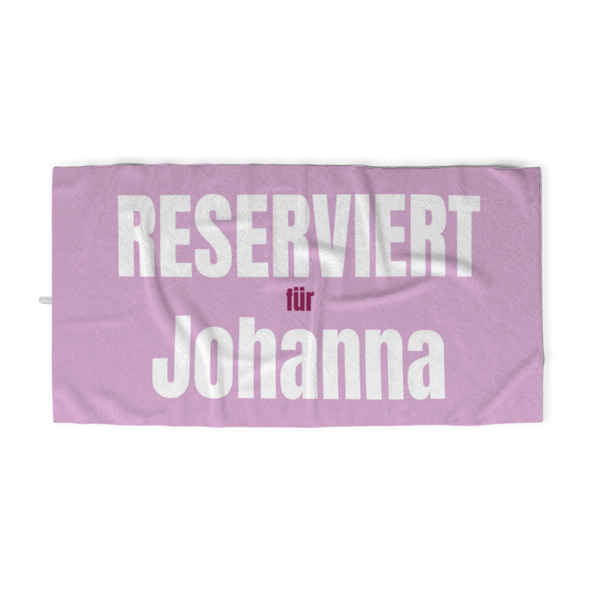 Handtuch "Reserviert für" mit Namen personalisierbar - personalisiertes Namenshandtuch - witziges Handtuch mit Namen und Spruch - Reserviert rosa